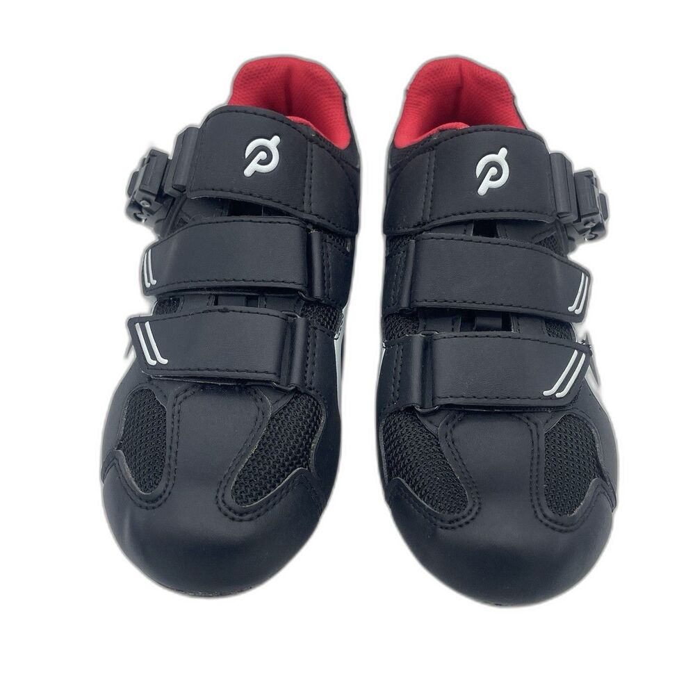 Peloton Cycling Shoes Size 38 Unisex Black White Red US Size 7